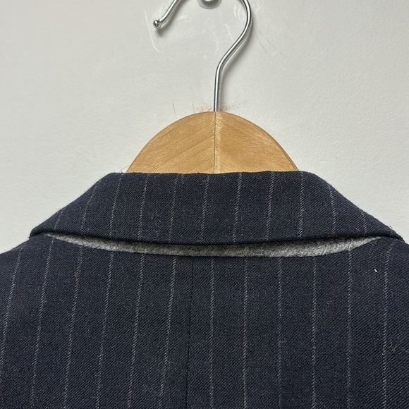 BANANA REPUBLIC Navy blue striped wool jacket rn 54023 stretch size 0 - Picture 8 of 12